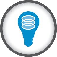 A light bulb graphic