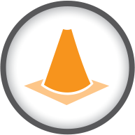 A traffic cone icon