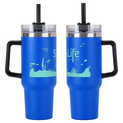 Customized water tumbler including straw and lid